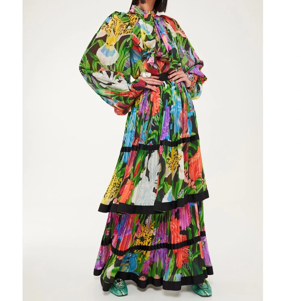 Iris Apfel X H&M Multicolored Ruffle Maxi Skirt - Picture 12 of 16